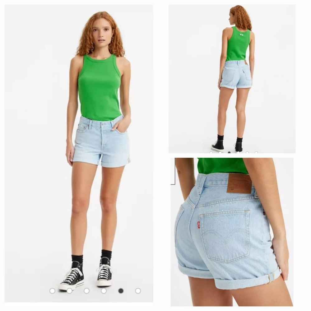 Levi's Light Wash Blue Denim Jean Shorts